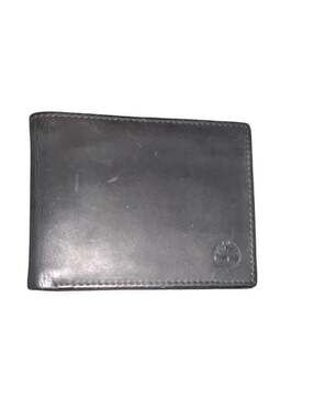 Timberland Black Leather Vertical Bifold Wallet